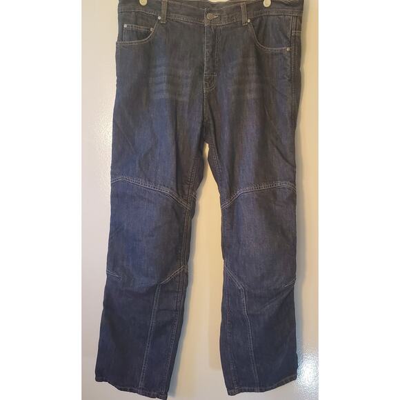 Iron Workers Jeans 36 X 32 Knee Pads Dark Reinforced Heavy Denim Motorcycle Bilt